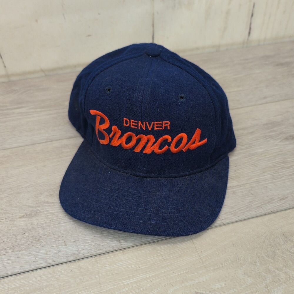 Sports Specialties 100% Wool Denver Broncos Blue Snapback Hat NFL Football Dirty